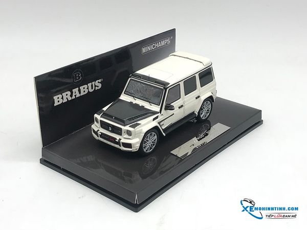 Xe Mô Hình Mercedes-Benz G 65 2017 Brabus 900  Limited 250 pcs 1:43 Minichamps ( Trắng )