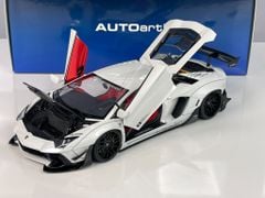Xe Mô Hình Lamborghini Aventador Liberty Walk LB-Works Limited Edition 1:18 Autoart (Trắng Metallic)