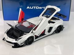 Xe Mô Hình Lamborghini Aventador Liberty Walk LB-Works Limited Edition 1:18 Autoart (Trắng Metallic)