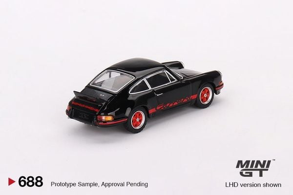Xe mô hình PORSCHE 911 CARRERA RS 2.7 BLACK WITH RED LIVERY (LHD) 1:64 MiniGT (Đen)