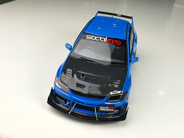 Xe Mô Hình Mitsubishi Lancer Evolution IX 1:18 Super A (Xanh)