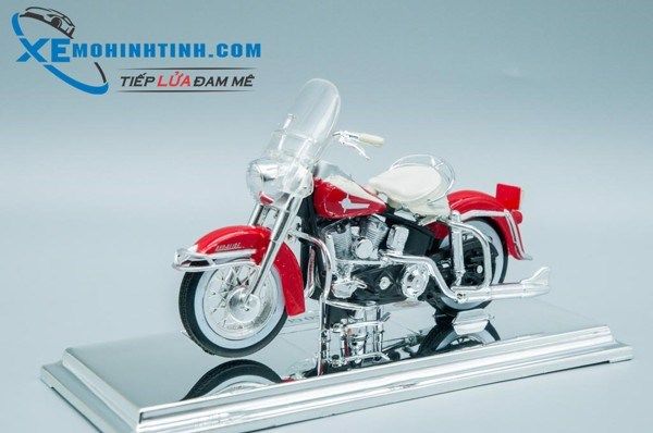 XE MÔ HÌNH HARLEY DAVIDSON 1962 FLH Duo Glide 1:18 MAISTO (TRẮNG ĐỎ)