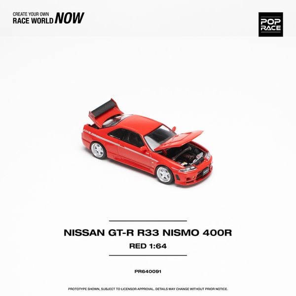 Xe Mô Hình GT-R 400R 1:64 PopRace ( Red )