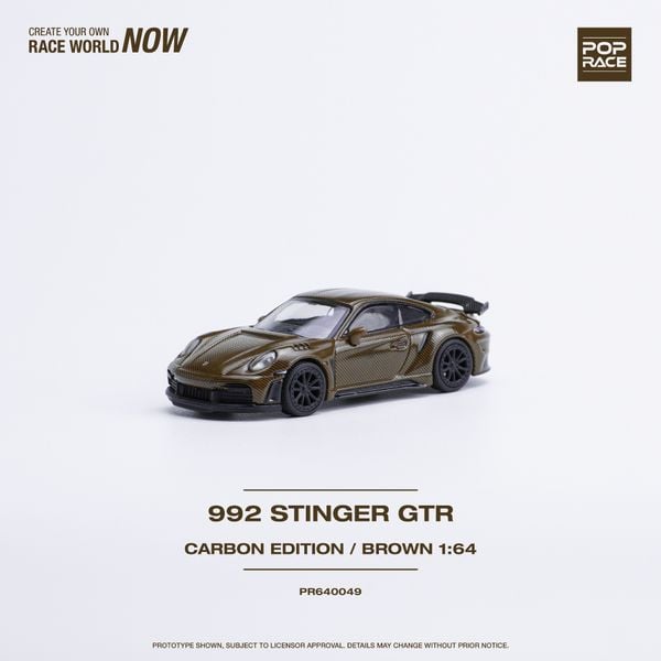 Xe Mô Hình 992 Stinger GTR Carbon Edition - Brown 1:64 POPRACE