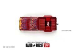 Xe Mô Hình Chevrolet Silverado Dually on Fire v1 1:64 Kaido House (Lửa)