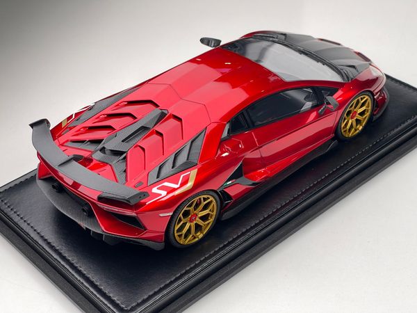 Xe Mô Hình Novitec SVJ 1:18 Ivy Model ( Candy Red - Gold Wheels )