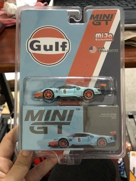 Xe Mô Hình Ford GT GTLM Gulf LHD 1:64 MiniGT ( Xanh )