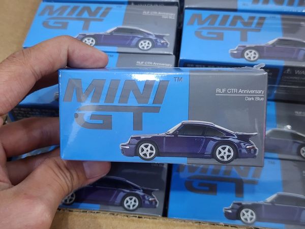 Xe mô hình RUF CTR Anniversary Dark Blue LHD 1:64 MiniGT (Xanh Dương)