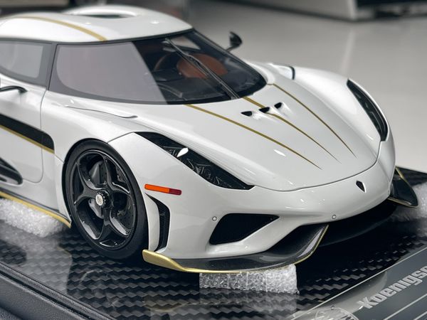 Xe Mô Hình Koenigsegg Regera 1:18 FrontiArt ( Trắng Viên Vàng ) ( 45- 46 - 47 )