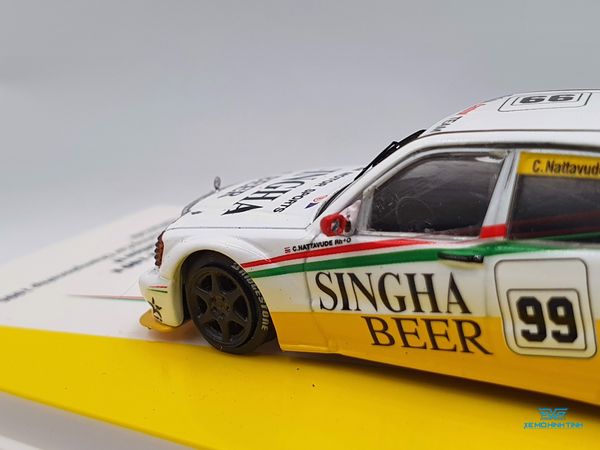 Xe Mô Hình Mercedes-Benz 190 E 2.5-16 Evolution II 1:64 Tarmac Works( Trắng Vàng )