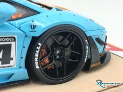 Xe Mô Hình LB Performance Lamborghini Aventador 2.0 Liberty Walk 1:18 ( Xanh dương sọc cam )