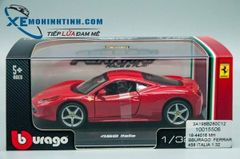 XE MÔ HÌNH FERRARI 458 1:32 BBURAGO (ĐỎ)