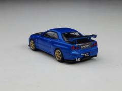 Xe Mô Hình Nissan Skyline GT-R (R34) Top Secret Bayside Blue RHD 1:64 MiNiGT ( Xanh )