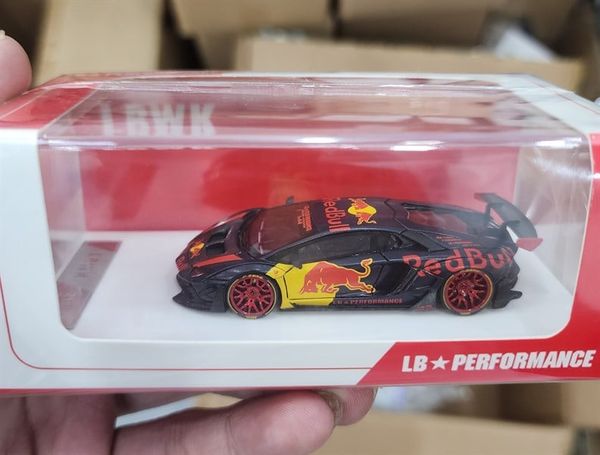 Xe mô hình Lamborghini Liberty Walk LB-Works LP 700 Aventador 2.0 1:64 Liberty Walk ( Xanh Red Bull )