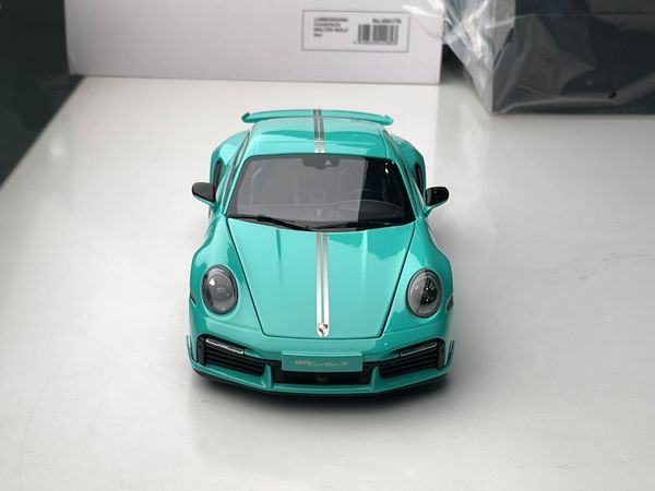 Xe Mô Hình Porsche 911(992) Turbo S Coupe Sport Design 2021 1:18 ( Xanh Min )