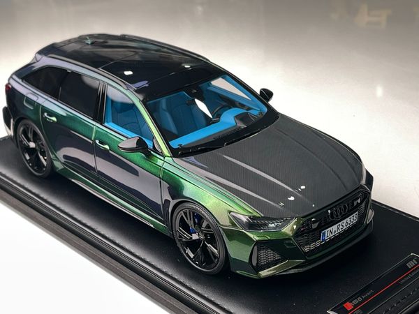 Xe Mô Hình Audi RS6 Avant (C8) 1:18 Motor Helix (Tím Biến Màu )