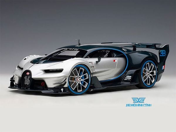 Xe Mô Hình Bugatti Vision Gran Turismo 1:18 Autoart ( Bạc Xanh )