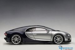 1/18 BUGATTI CHIRON 2017 (ARGENT SILVER/ATLANTIC BLUE)