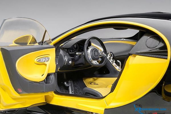 1/18 BUGATTI CHIRON 2017 (JAUNE MOLSHEIM YELLOW/NOCTURNE BLACK)