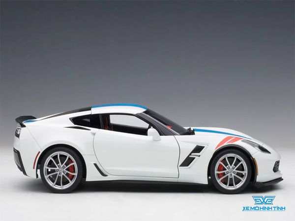 Xe Mô Hình Chevrolet Corvette Grand Sport 1:18 Autoart ( Trắng / Xanh dương )