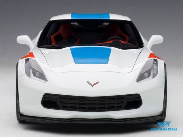 Xe Mô Hình Chevrolet Corvette Grand Sport 1:18 Autoart ( Trắng / Xanh dương )