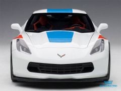 Xe Mô Hình Chevrolet Corvette Grand Sport 1:18 Autoart ( Trắng / Xanh dương )