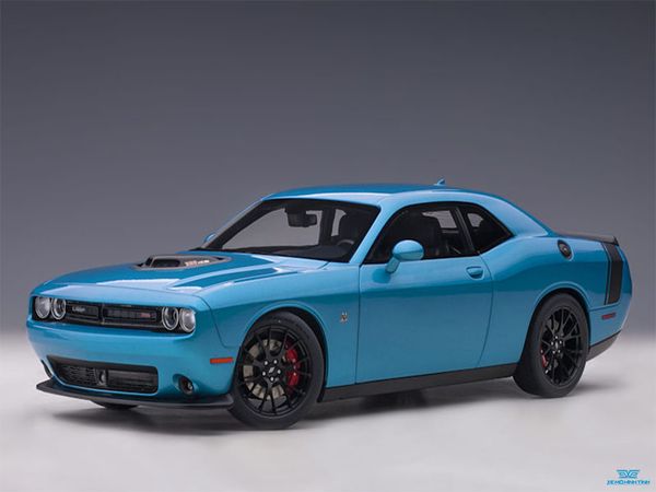 Xe Mô Hình Dodge Challenger 392 Hemi Scat Pack Shaker 2018 1:18 AUTOart ( Xanh )