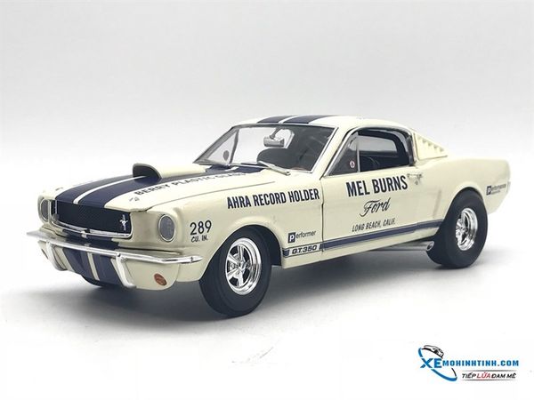 A1801811 MH ACME 1:18 FORD SHELBY GT 350 MEL BURNS DRAG CAR 1965 (TRẮNG)