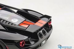 1/18 FORD GT 2017 (SHADOW BLACK/ORANGE STRIPES)