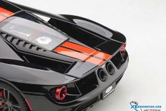 1/18 FORD GT 2017 (SHADOW BLACK/ORANGE STRIPES)