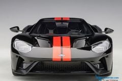 1/18 FORD GT 2017 (SHADOW BLACK/ORANGE STRIPES)