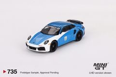 Xe Mô Hình Porsche 911 Turbo S Safety Car 2023 Imsa Daytona24Hrs 1:64 MiniGT (Trắng Xanh)