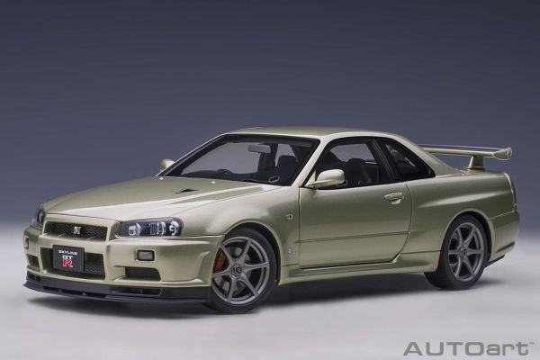 Xe Mô Hình Nissan Skyline GT-R ( R34 ) V-SPEC II 1:18 AUTOart (MILLENNIUM JADE)