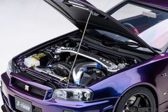 Xe Mô Hình Nissan Skyline GT-R (R34) Z-tune 1:18 Autoart (Midnight Purple)