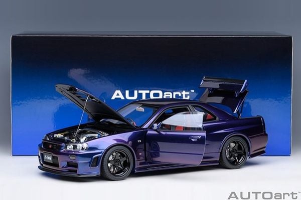 Xe Mô Hình Nissan Skyline GT-R (R34) Z-tune 1:18 Autoart (Midnight Purple)