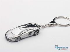 1:87 LAMBORGHINI AVENTADOR LP700-4 KEYCHAIN *Polished Aluminum*