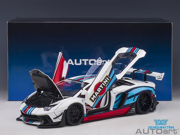 Xe Mô Hình Liberty Walk LB-WORKS Lamborghini Aventador Limited Edition 1:18 AUTOart ( Martini )