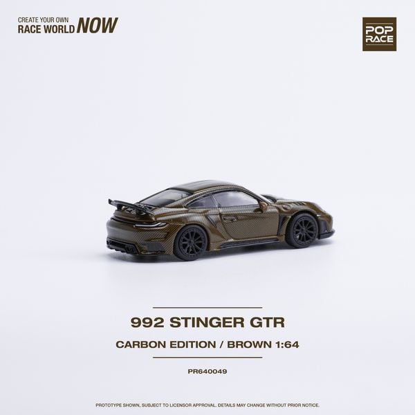 Xe Mô Hình 992 Stinger GTR Carbon Edition - Brown 1:64 POPRACE