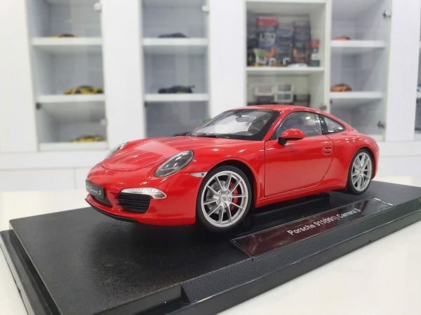 XE MÔ HÌNH PORSCHE 911 CARRERA S 1:18 WELLY (ĐỎ)