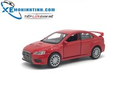 HỘP XE MÔ HÌNH Mitsubishi Lancer Evolution WELLY 1:36 (Đỏ)