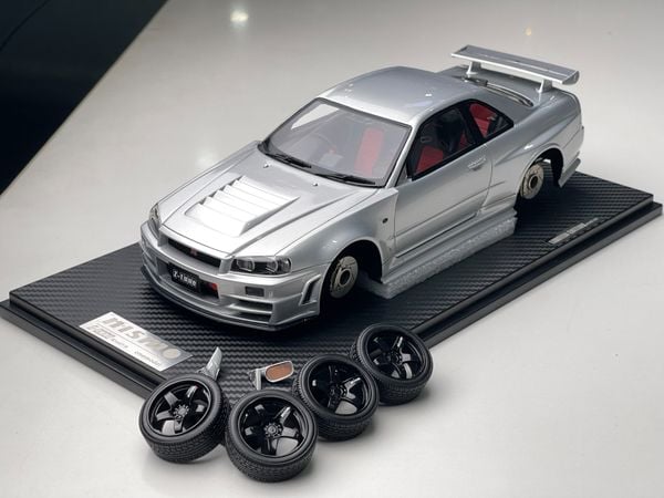 Xe Mô Hình Nissan Skyline R34 Z-Tune 1:18 One Model ( Bạc )