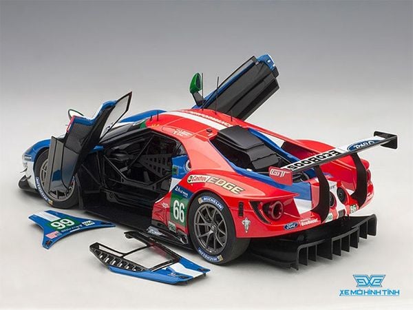Xe Mô Hình Ford GT Le Mans 2016 B.JOHNSON/S.MUCKE/O.PLA #66 ( Xanh Dương / Đỏ )