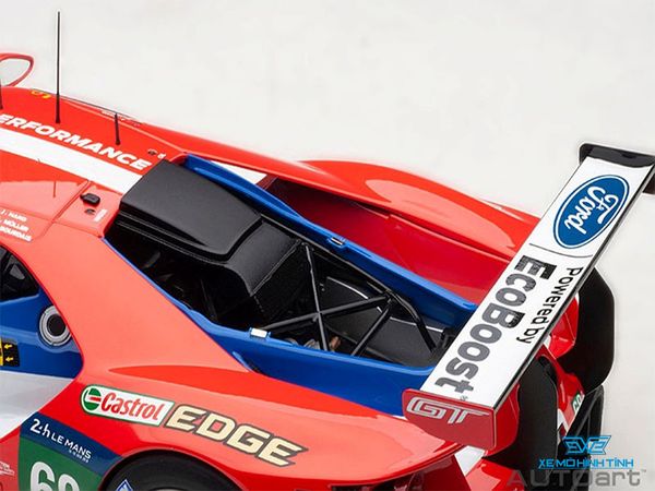 Xe Mô Hình Ford GT Le Mans 2016 WINNE+R  J.HAND/D.MULLER/S.BOURDAIS #68 1:18 Autoart ( Xanh Dương / Đỏ )