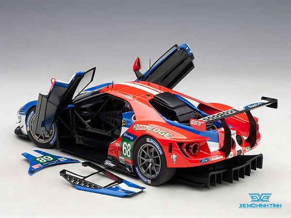 Xe Mô Hình Ford GT Le Mans 2016 WINNE+R  J.HAND/D.MULLER/S.BOURDAIS #68 1:18 Autoart ( Xanh Dương / Đỏ )