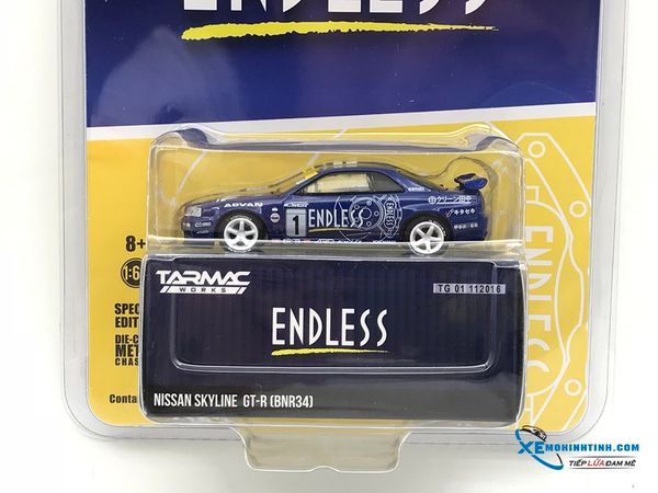 Xe Mô Hình Nissan Skyline GT-R ( BNR34 ) 1:64 Greenlight ( Xanh )