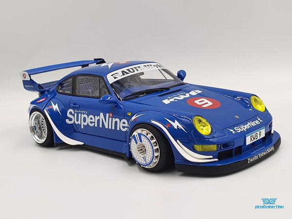 Xe Mô Hình Porsche RWB #9 Hong Kong 2019 1:18 GTSpirit ( Xanh )