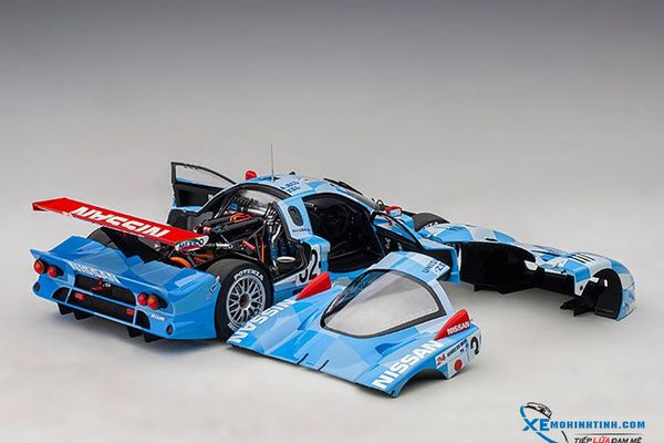 Xe Mô Hình Nissan R390 GT1 Lemans 1998 K.HOSHINO, A.SUZUKI, M.KAGEYAMA #32 1:18 Autoart ( Xanh )