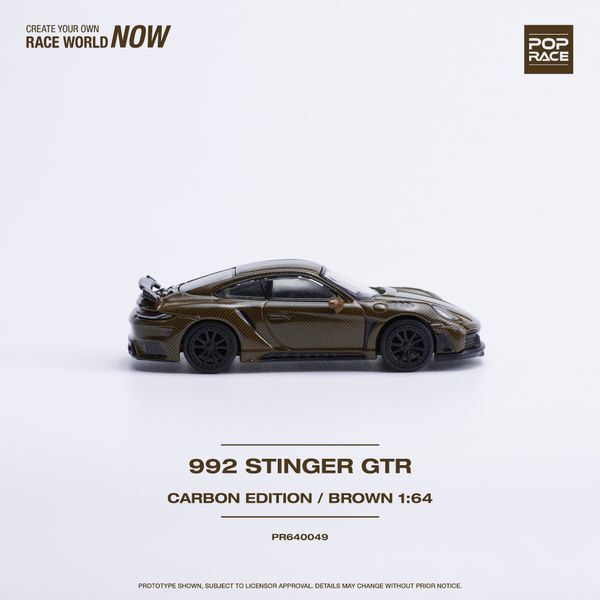 Xe Mô Hình 992 Stinger GTR Carbon Edition - Brown 1:64 POPRACE