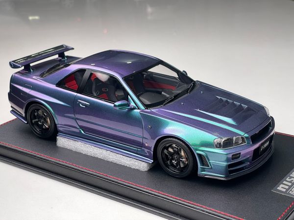 Xe Mô Hình Nissan Skyline R34 Z-Tune 1:18 One Model ( Tím Biến Màu )