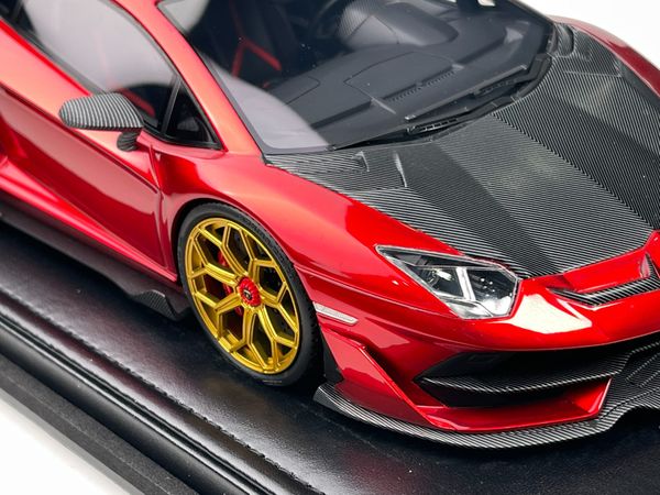 Xe Mô Hình Novitec SVJ 1:18 Ivy Model ( Candy Red - Gold Wheels )